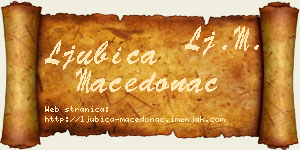 Ljubica Macedonac vizit kartica